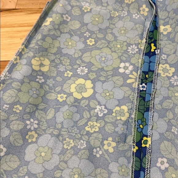 Vintage Floral Blue and Green Women's Skirt - Picture 10 of 13